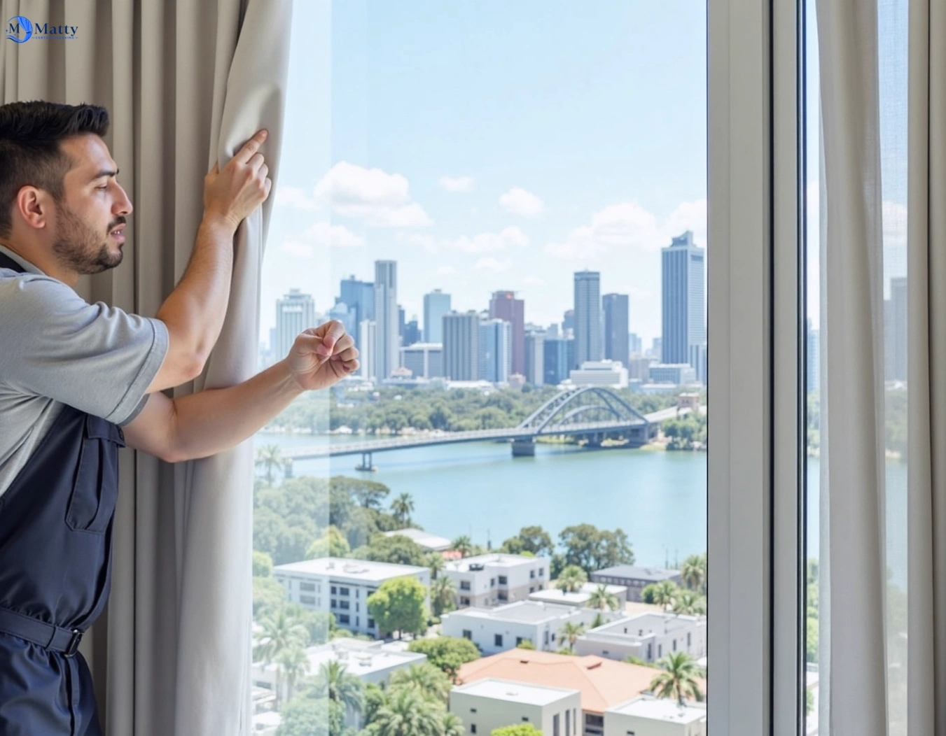 Professional curtain steam cleaning service fairfield-vic QLD by Matty Curtain Cleaning